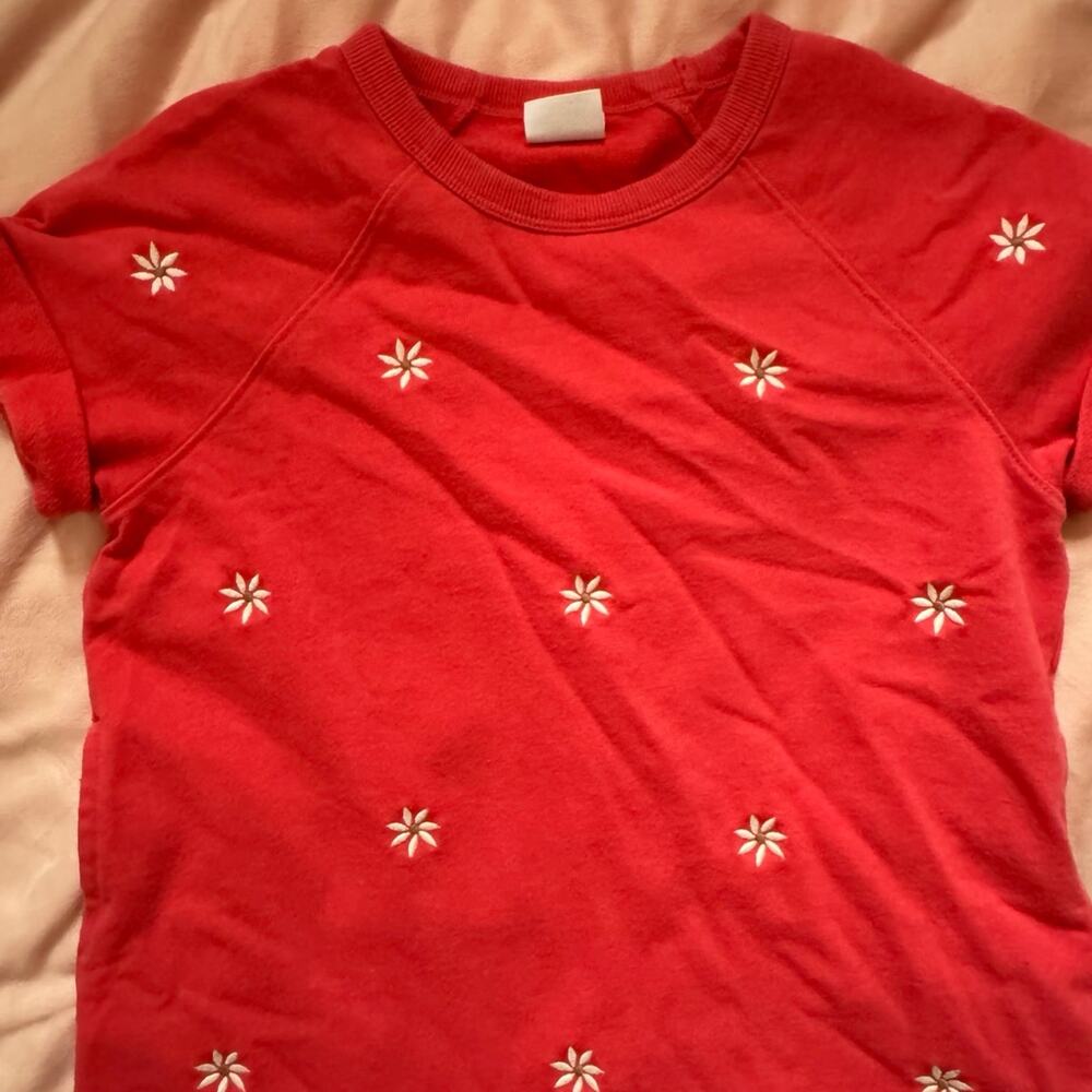 Gap Red Oversized Sweatshirt Dress, Size S